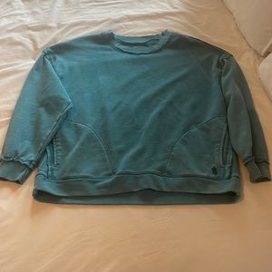 Free People Movement teal sweatshirt